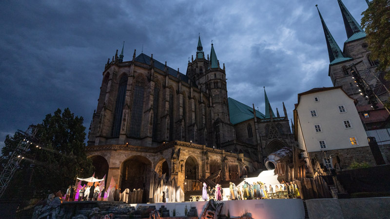 Theaterfotografie bei „Anatevka“: Einblick in die Erfurter Domstufen-Festspiele 2024